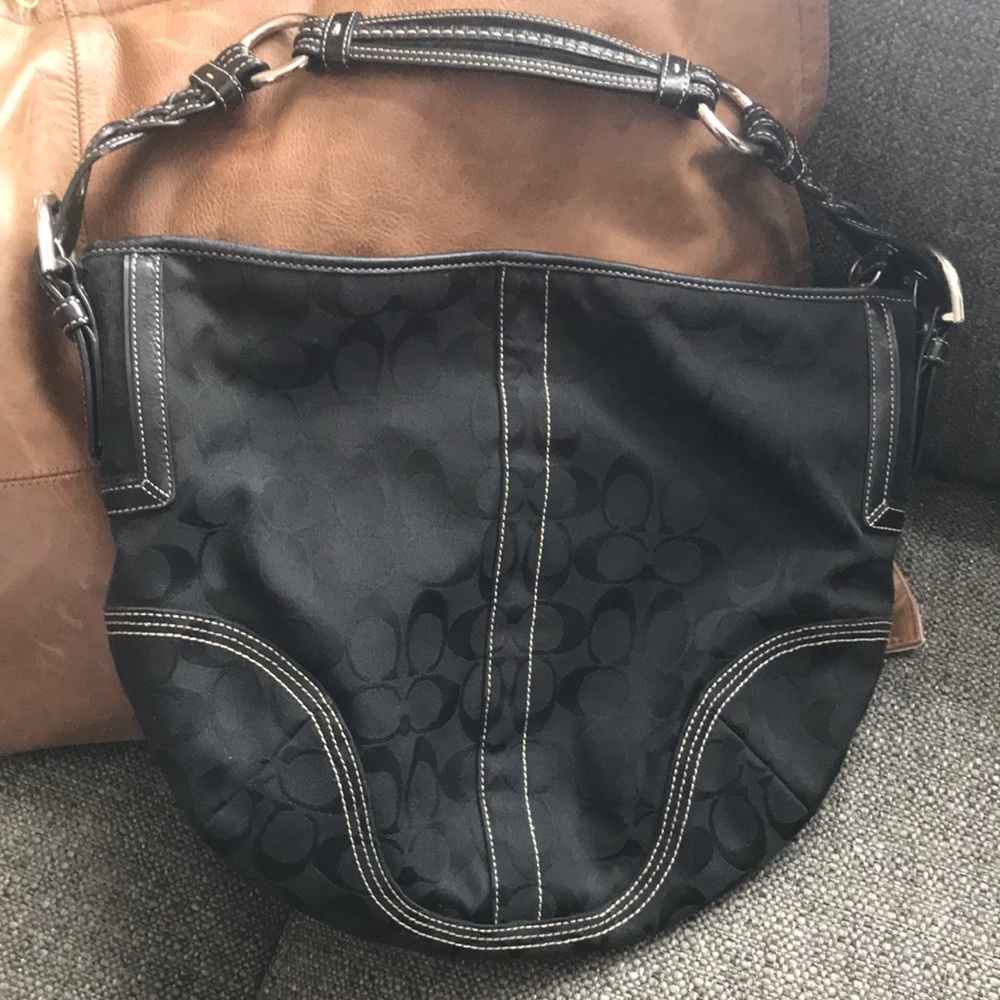 Coach signature black purse